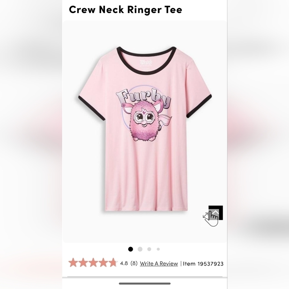 Torrid FURBY Classic Fit Cotton tee shirt Pink Y2K Size  1x